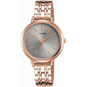 Lorus RG296PX9 Rose Gold Stainless Steel Strap Grey Dial Women's Watch