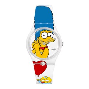 Swatch BEST. MOM. EVER The Simpsons Collection Ladies Watch SO28Z116