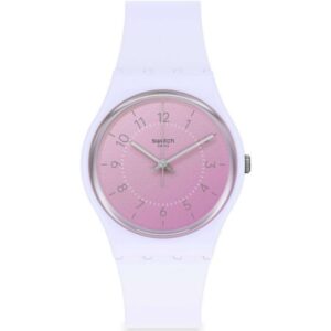 Swatch Original Gent Comfy Boost Quartz Pink Dial Pink Strap Ladies Watch S028V100