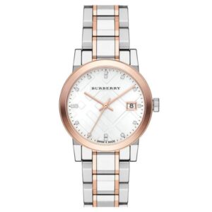 Burberry BU9127 Silver Dial Two-tone Ladies Watch
