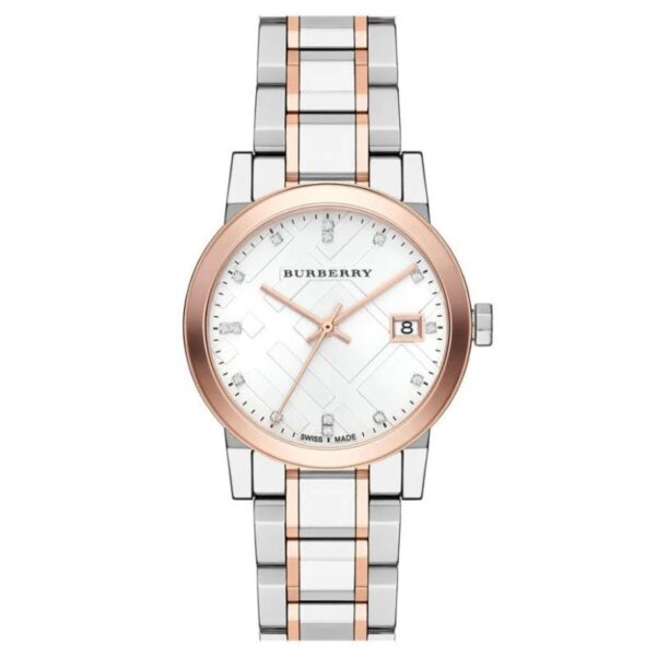 Burberry BU9127 Silver Dial Two-tone Ladies Watch